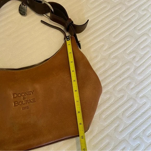Dooney & Bourke 1975 Hobo Bag Baguette Purse Soft Leather Vintage Bohemian Brown - Picture 10 of 14